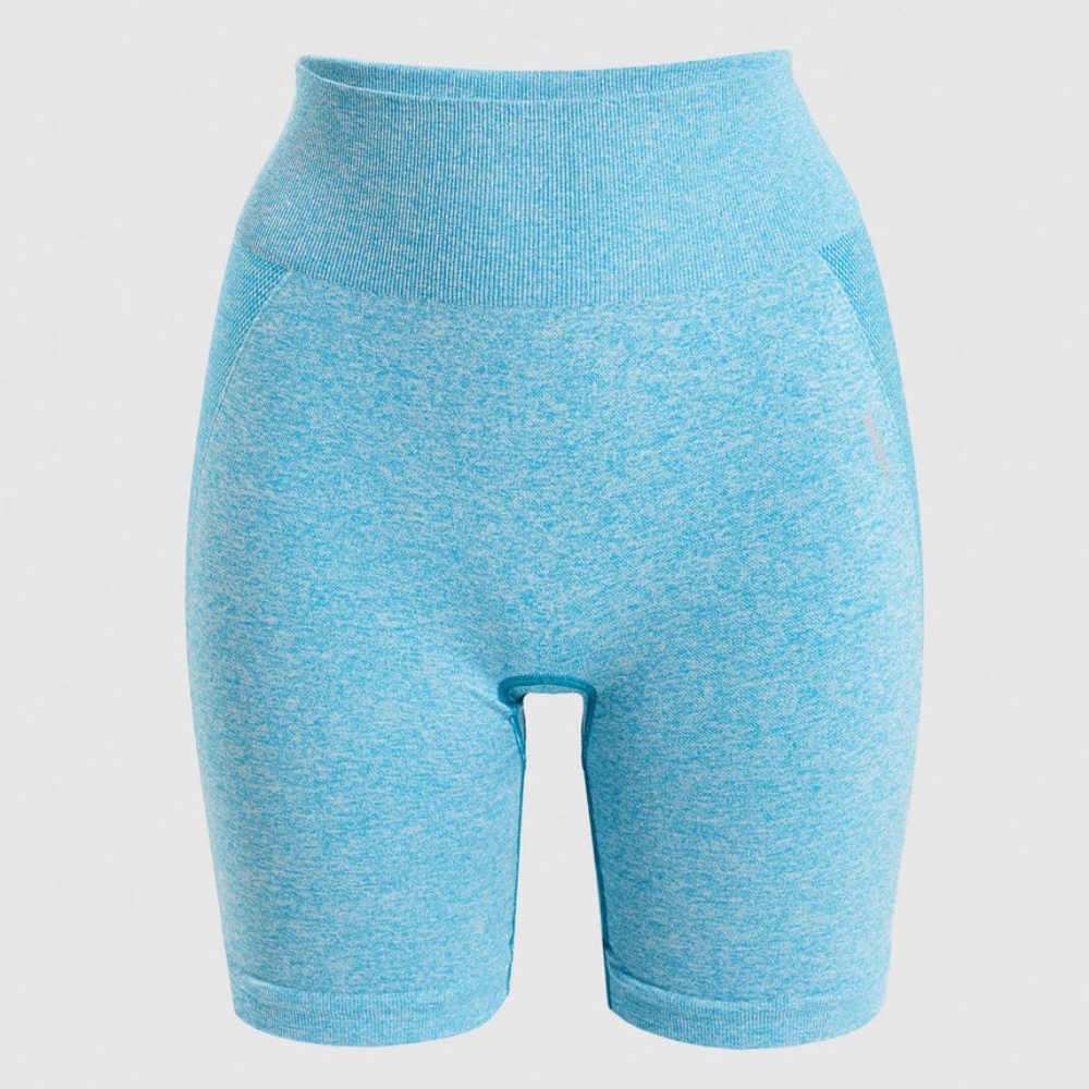 Gymshark Blue Seamless High-Waisted Bike Shorts